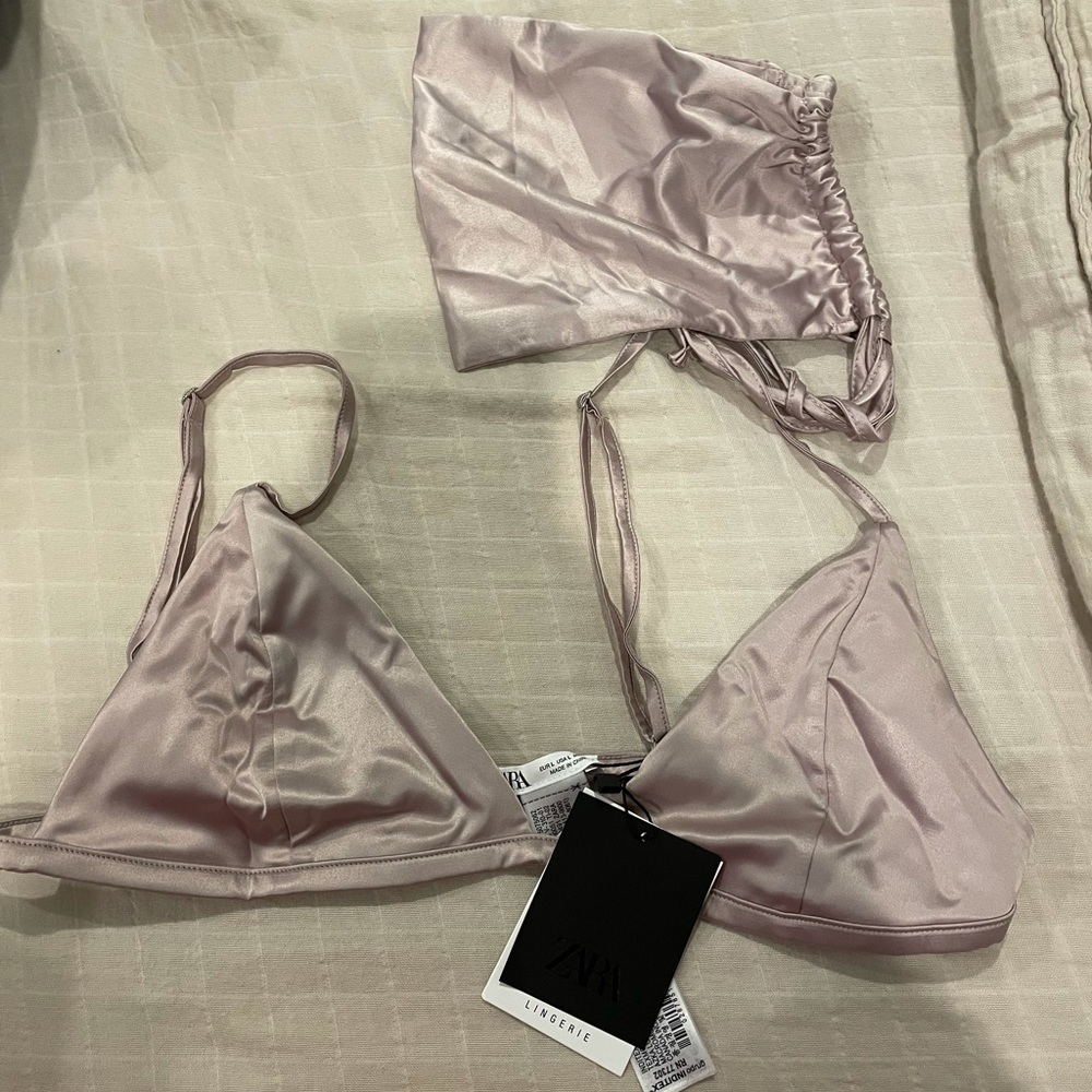 Zara Satin effect bralette